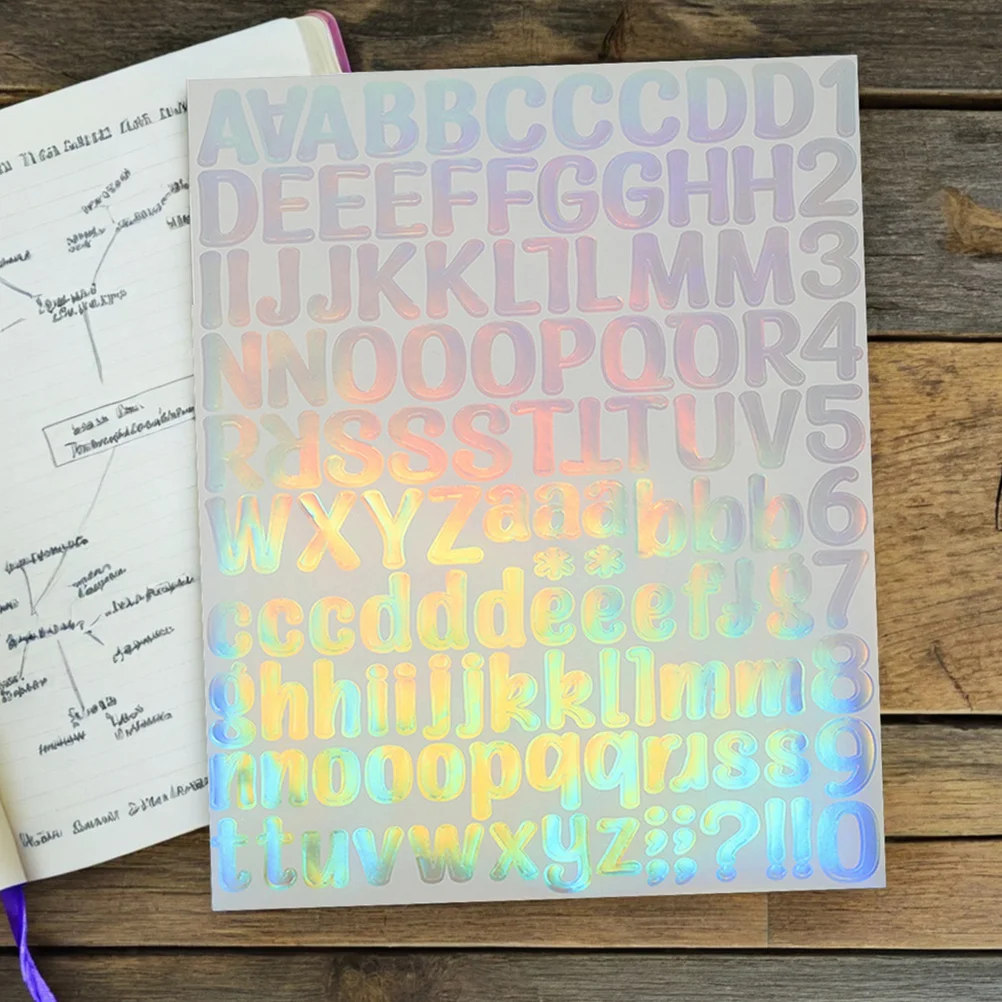 8 أوراق مقاومة للماء من الفينيل المجسم الأبجدية ملصقات ذاتية اللصق رقم الحروف الشارات لصندوق بريد القصاصات بنفسك في الهواء الطلق #5