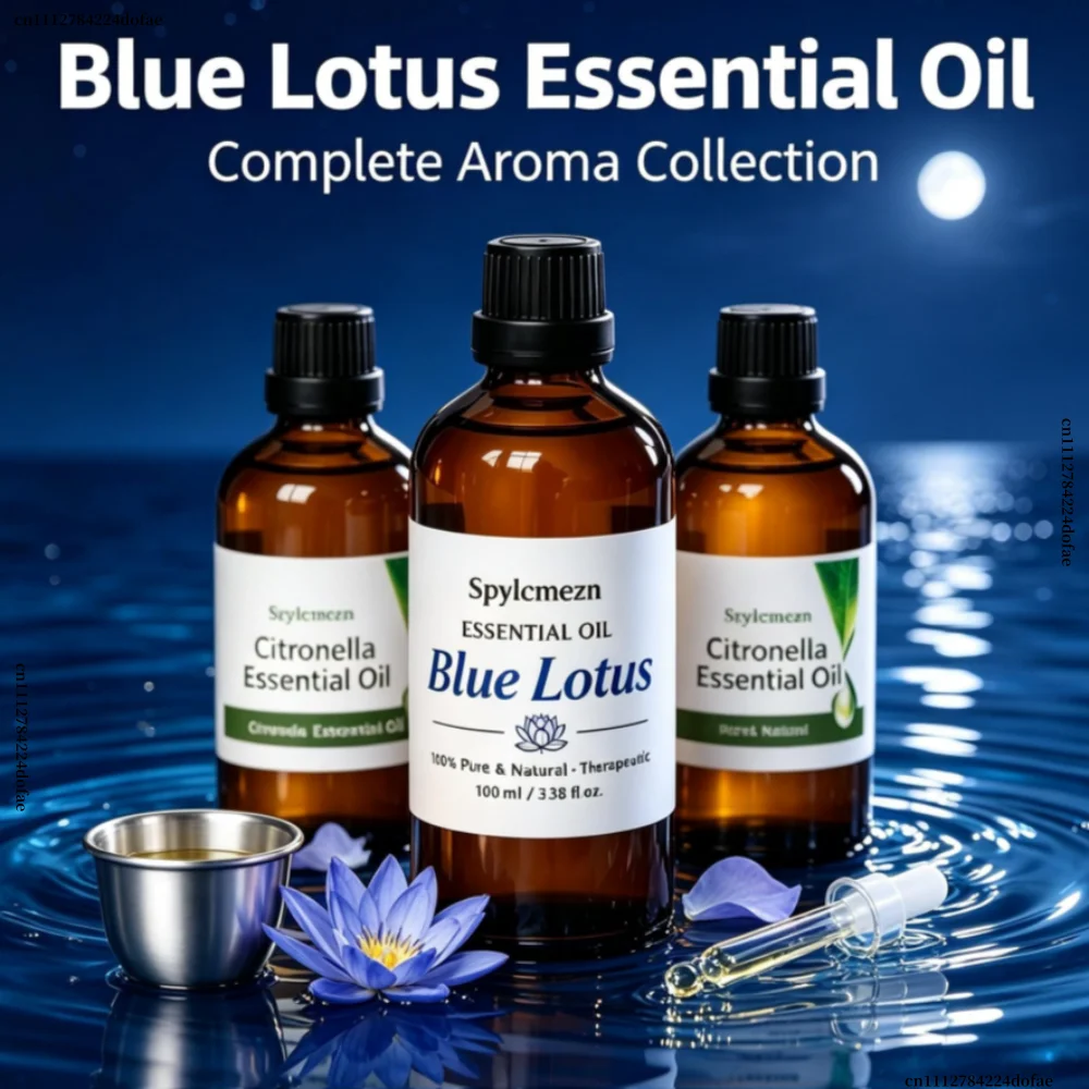 Undiluted Blue Lotus Home Fragrance Oil, Natural Scent Oil for Reed Diffusers, Aroma Diffuser, Hotel & Household Air Scent