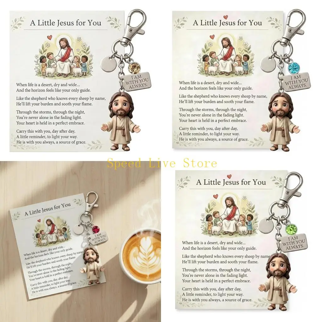 547C Support Message Charm Accessory with Clip Faith Themed for Regular Carry Use