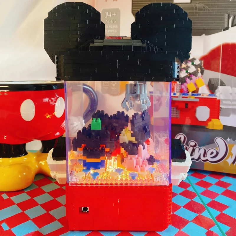 YKO 2255 동물 세계 만화 쥐 발톱 기계 인형 클립 3D 모델 미니 다이아몬드 블록 벽돌 조립 장난감 어린이용 박스 없음