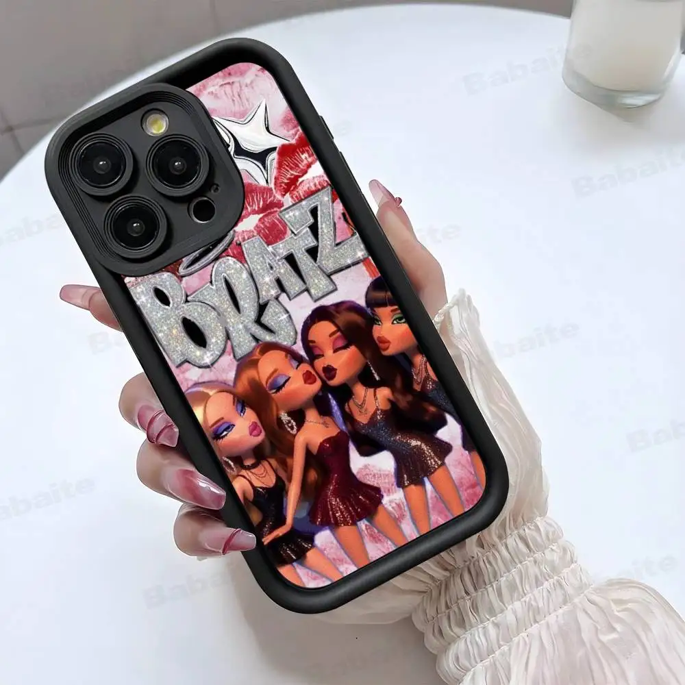 B-Bratz Cartoon Silicone Phone Case for iPhone 17 Pro Max 16 15 14
