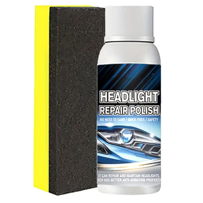 Headlight Restoration Fluid Polishing Renovation & Restore Protect Liquid Lens Scratch Repair Polish Restoration Kit Increases