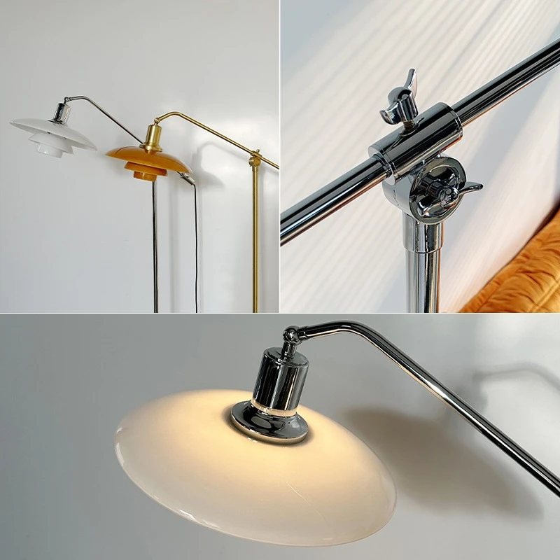 Dinamarca Designer Rocker Arm Floor Lamp Luz de pé para sala de estar e quarto