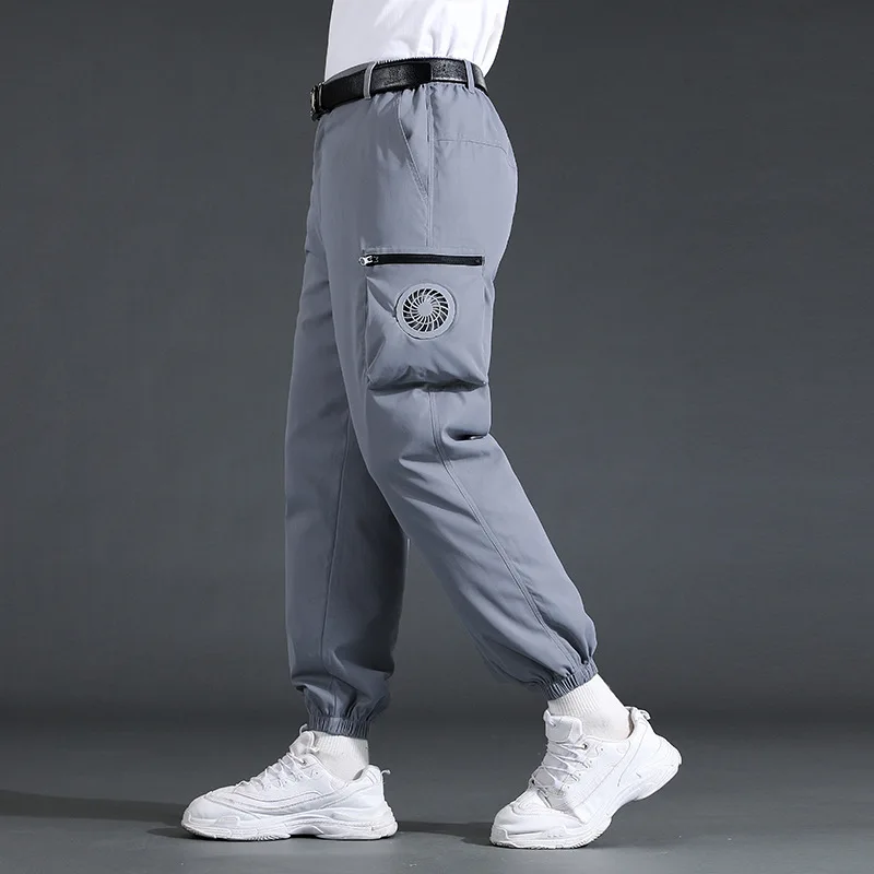 New Smart Cooling Work Pants USB Charging Air Conditioned Labor Trousers Wear Resistant Heat Relief Work Pants For Outdoor