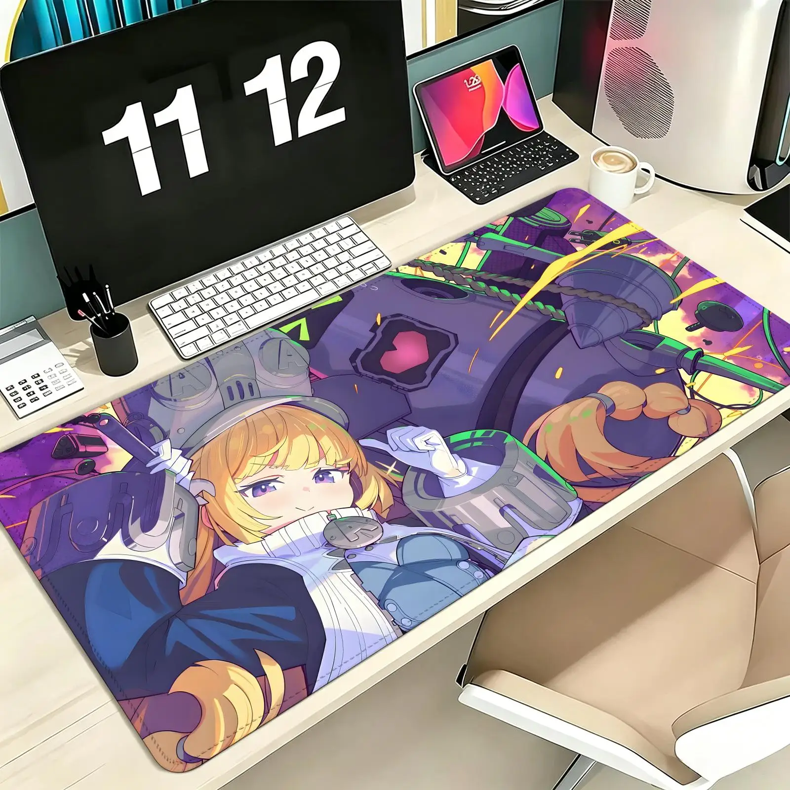Zenless Zone Zero Norma Hollowell Pro E-Sports Mousepad Extra Large Non-Slip Stitched Edge Keyboard Laptop Desk Mat For PC Gamer