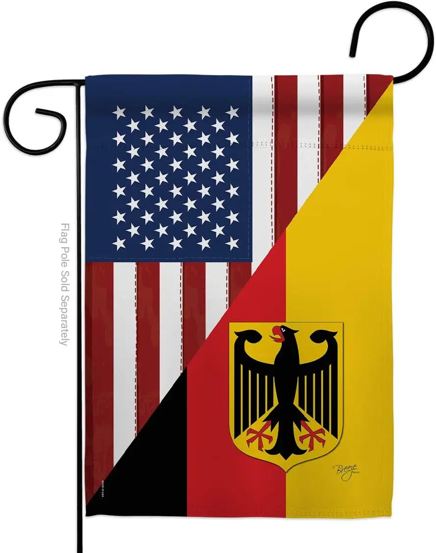 US Friendship German Garden Flag Regional USA American Alliance World Country Particular Area Small Decorative Gift Yard House B