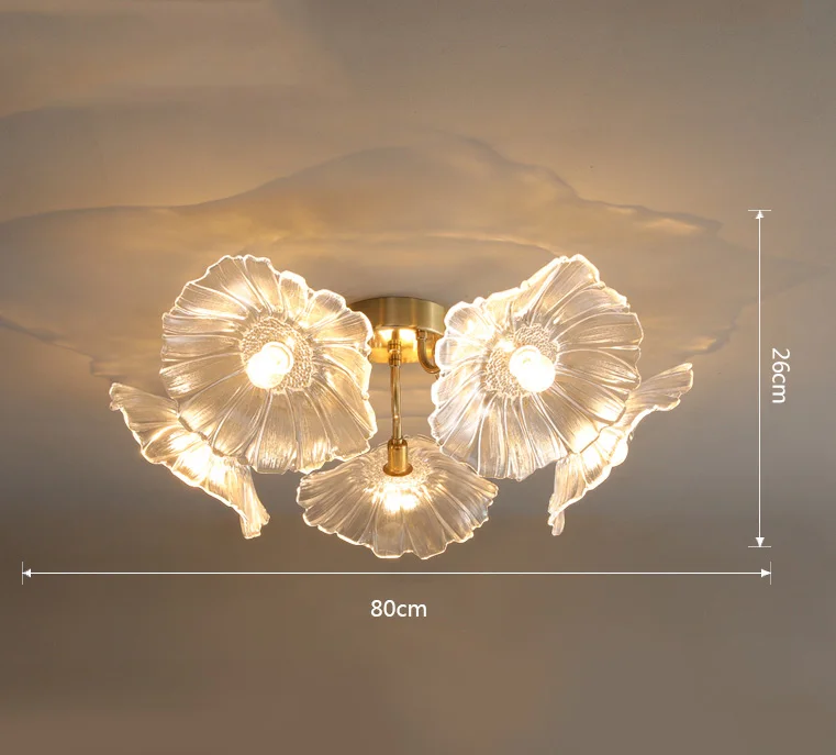 2026 Scandinavische luxe stijl slaapkamerlamp creatieve bloem persoonlijkheid eenvoudige lichte eetkamer design woonkamer led kroonluchter