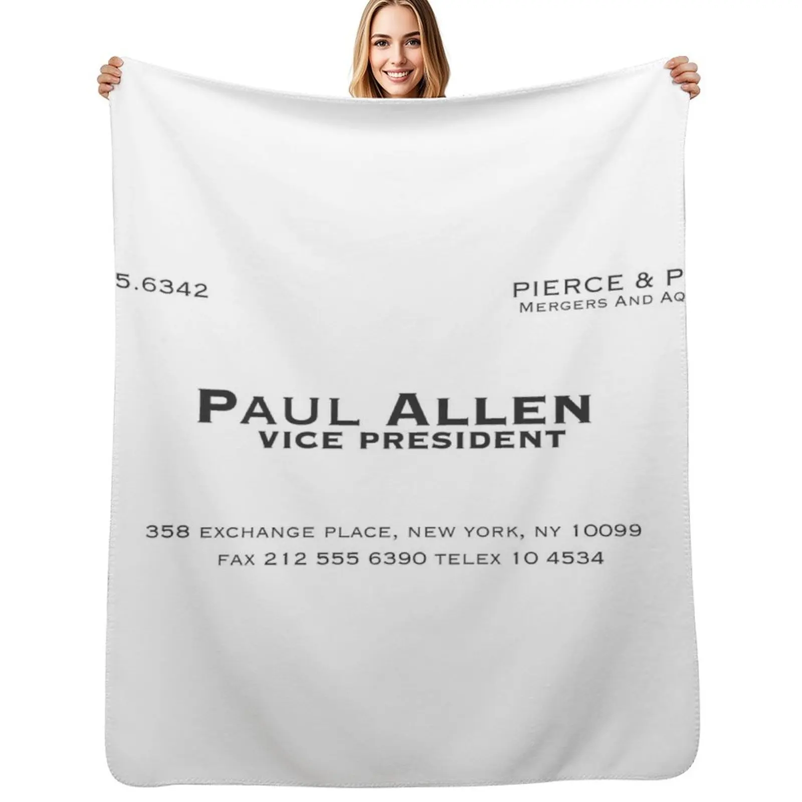 

Paul Allen Business Card Throw Blanket Luxury Thicken christmas gifts Bed Fashionable Decorative Sofa Blankets