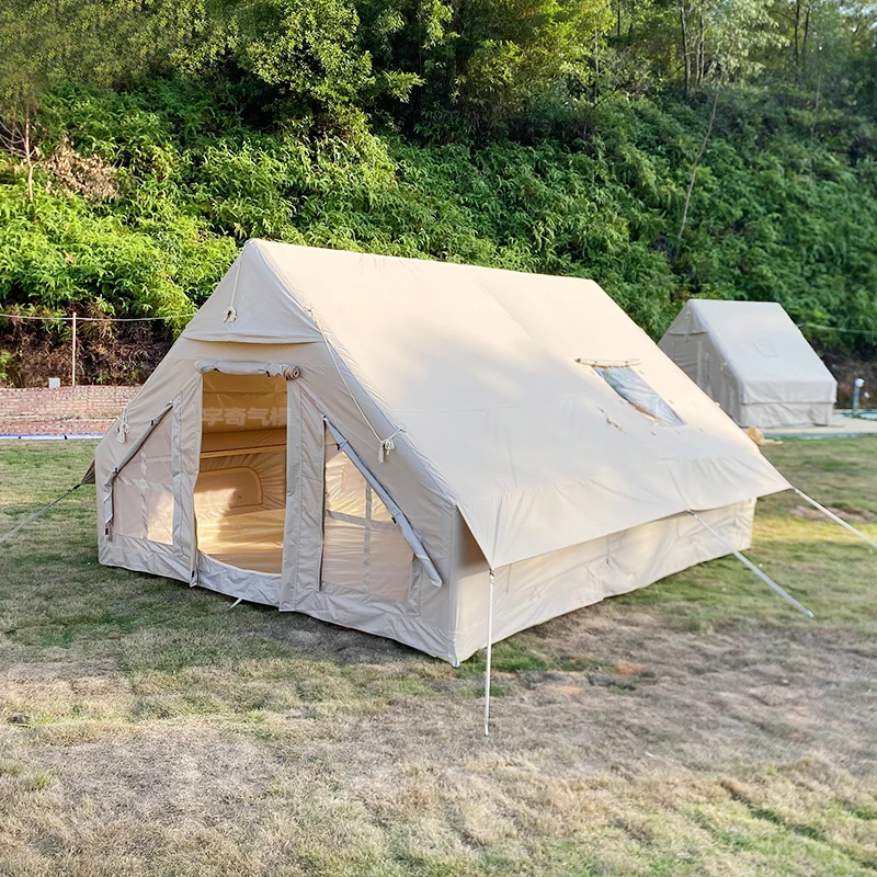 

Inflatable Camping Tents for 2 or 4 Person Outdoor Blow up Tent 420D Oxford PU3000mm