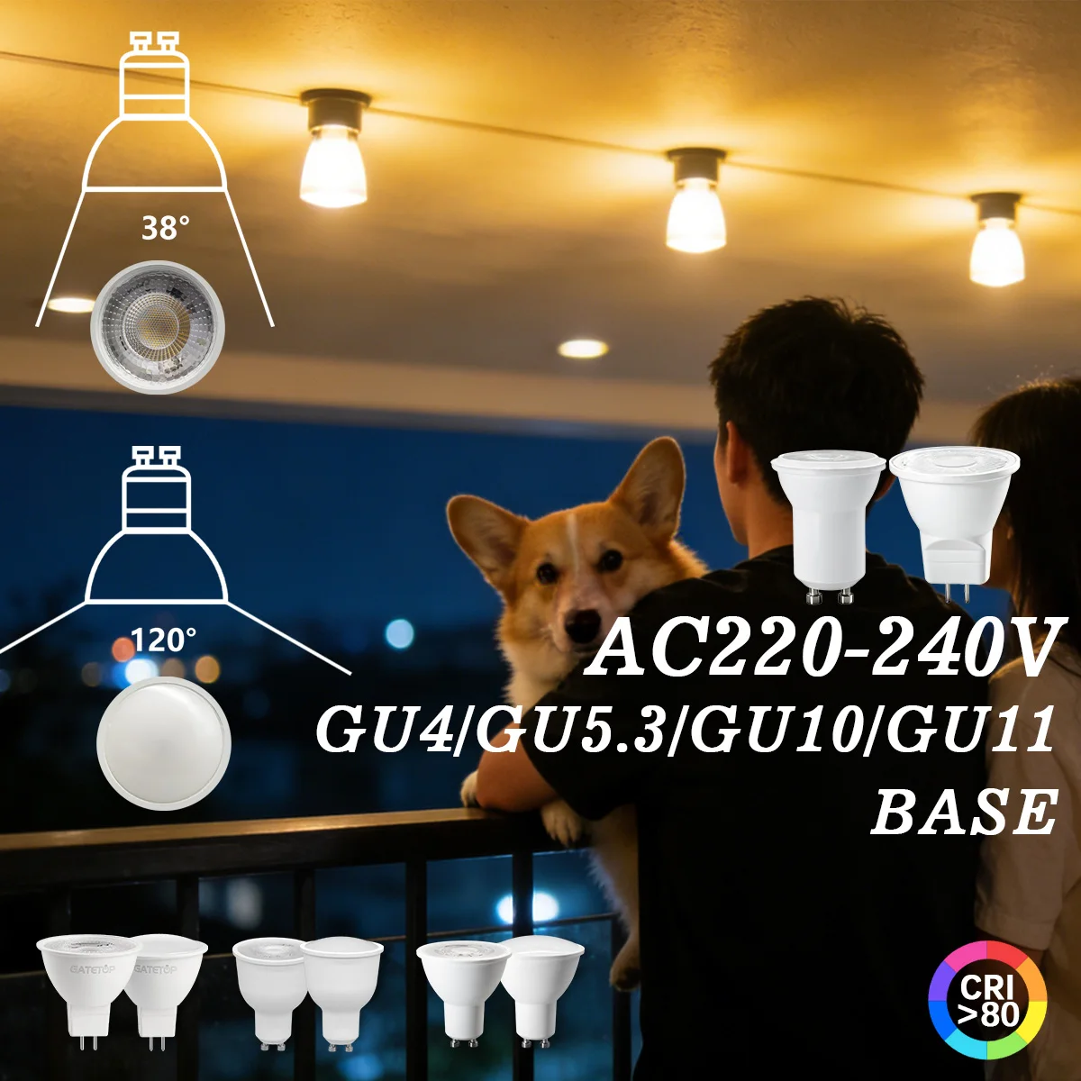 8Pack GU4 GU11 MR11 LED Spotlight Bulbs AC220V 240V 2835 SMD 3W 9W 12W Warm/Cold/Neutral White GU10 Lamp Replace Halogen Light