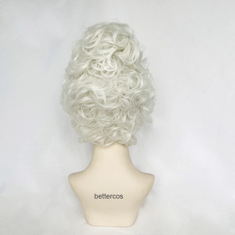 Marie Antoinette Cosplay Wigs Princess Medium Curly Heat Resistant Synthetic Hair Wig + Wig Cap