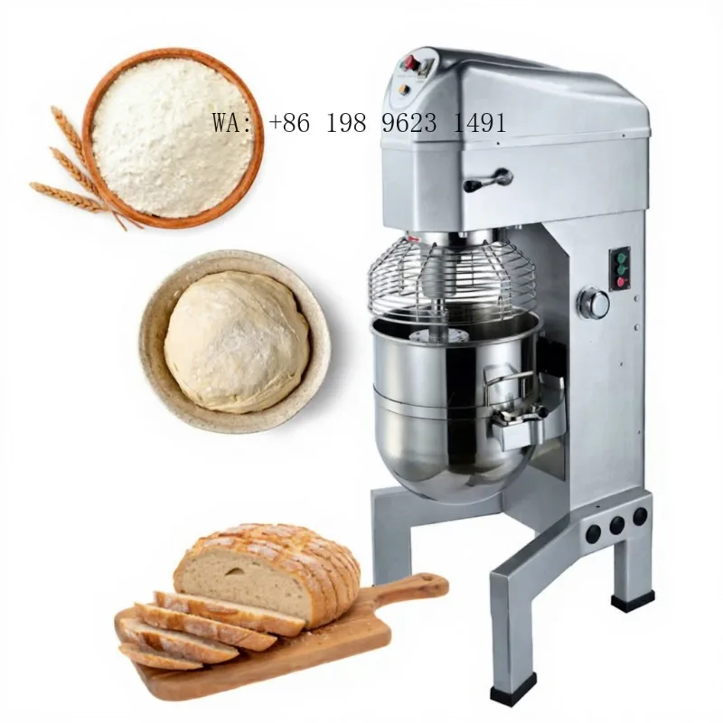 80L 2700W High Power Floor Planetary Food Mixer Belt Transmission Egg Beater Cake Dough Mixing Equipment