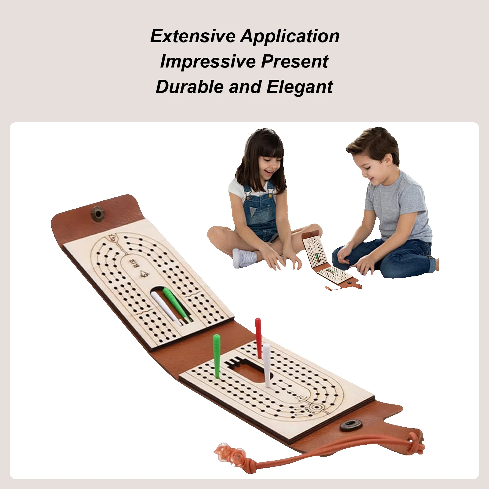 

Набор настольных игр Cribbage, набор досок для Cribbage из искусственной кожи, традиционная игральная карта с хранилищем, настольная интерактивная для путешествий