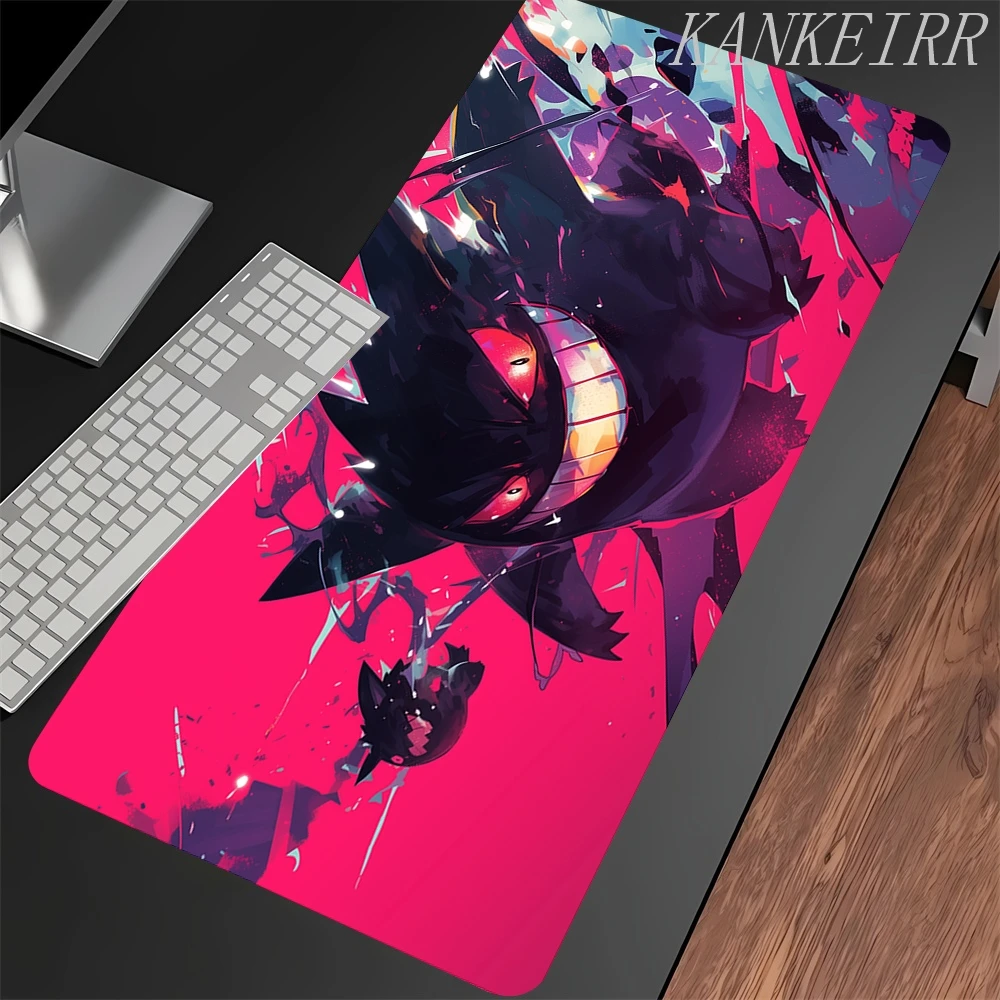 Tapis de souris grand clavier de jeu Gamer p-pokemons tapis de souris sur la Table vitesse tapis de bureau Kawaii Anime PC tapis g-gengars tapis de souris