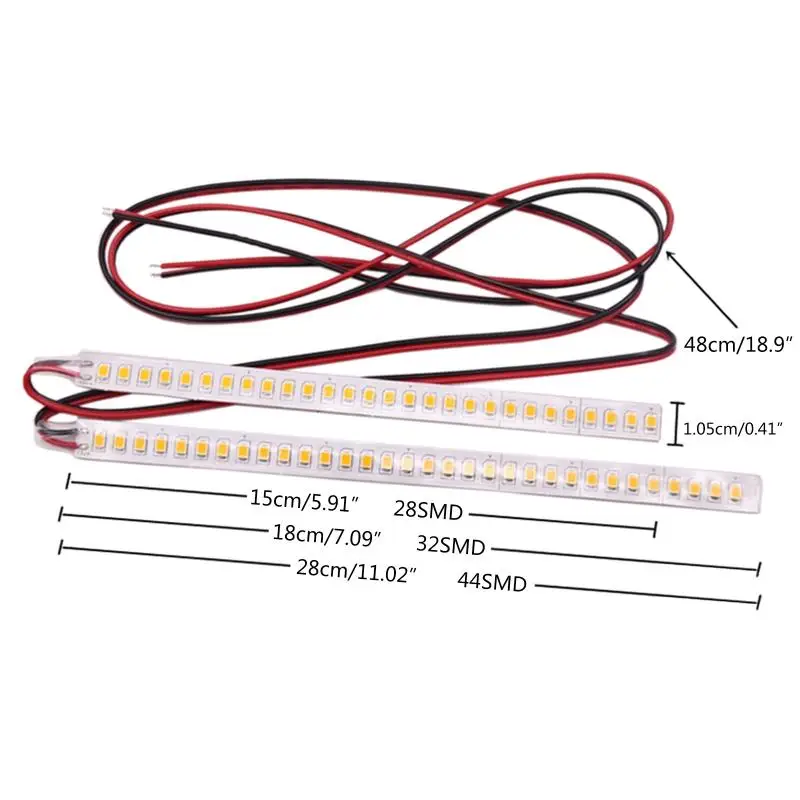 2x Sequential LED Side Mirror Turn Light Warning Strip Tape Safety