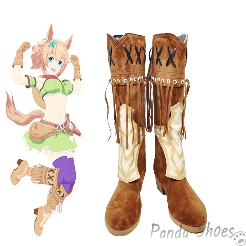 Umamumume-zapatos de Cosplay bonitos Derby Taiki Shuttle, botas de juego de Anime, disfraz de Cosplay, zapatos de utilería para fiesta de Halloween