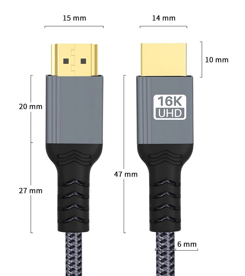 0.5/1/2M HDMI 2.2 16K@144hz 8k60Hz High Speed 96Gbps QFT UHD HDR EARC Male TO MALE Cable For Projector Laptop HDTV PS5 Monitor