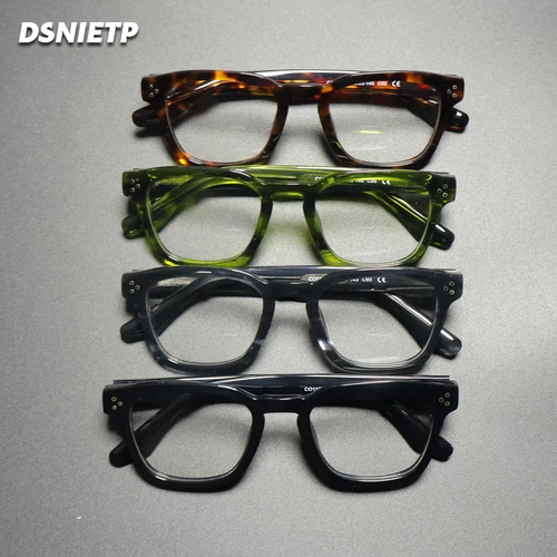 Imagen 2 del producto Gafas de lectura de acetato hechas a mano Vintage para hombre, gafas fotocromáticas antiluz azul graduadas, gafas para miopía de marca de lujo para mujer