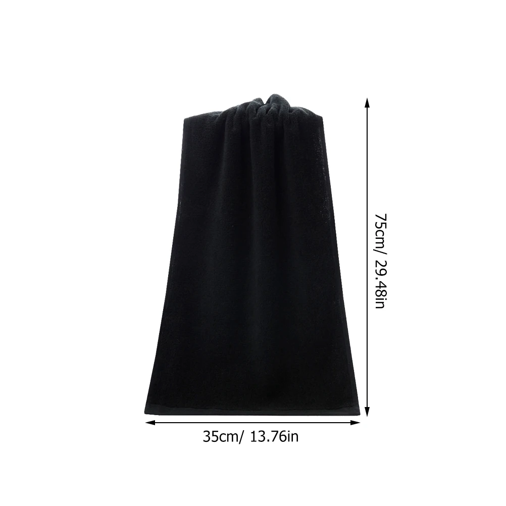 

Luxury Extra Large Pure Cotton Hand Towel Soft Bath Towel Black 35X75Cm Fast Drying Hotel Home Use Machine Washable