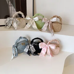 Children Messenger Bag Purse and Handbag Silk Scarf Bow Bag Mother Kids Bags for Girl Coin Purse for Women Crossbody Bags Сумка