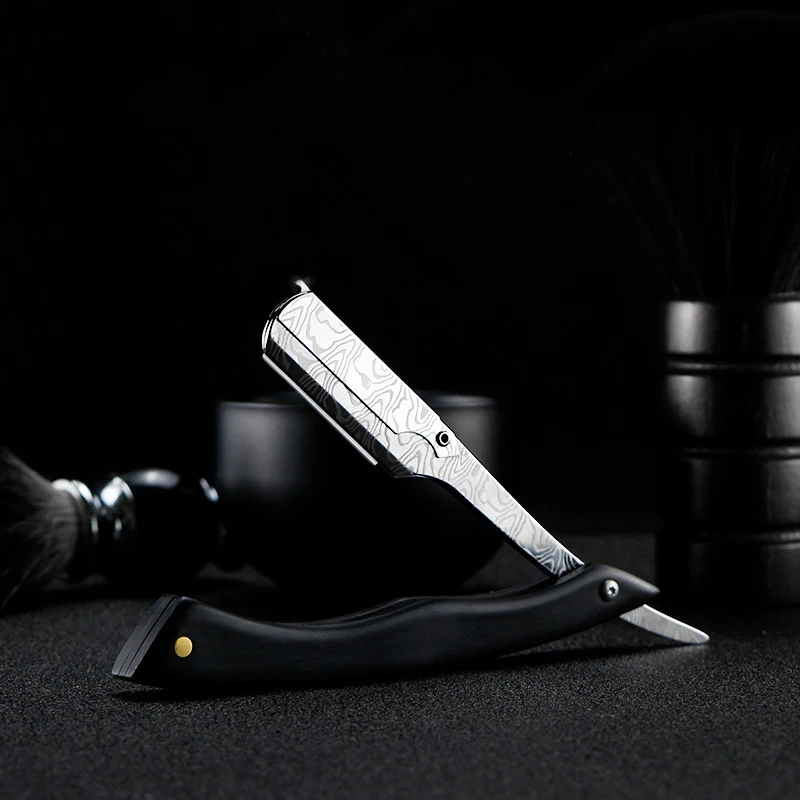

1pc anti slip handle men's folding manual shaver men's shaver barber shop shaver folding shaver,Special for real hair wigs