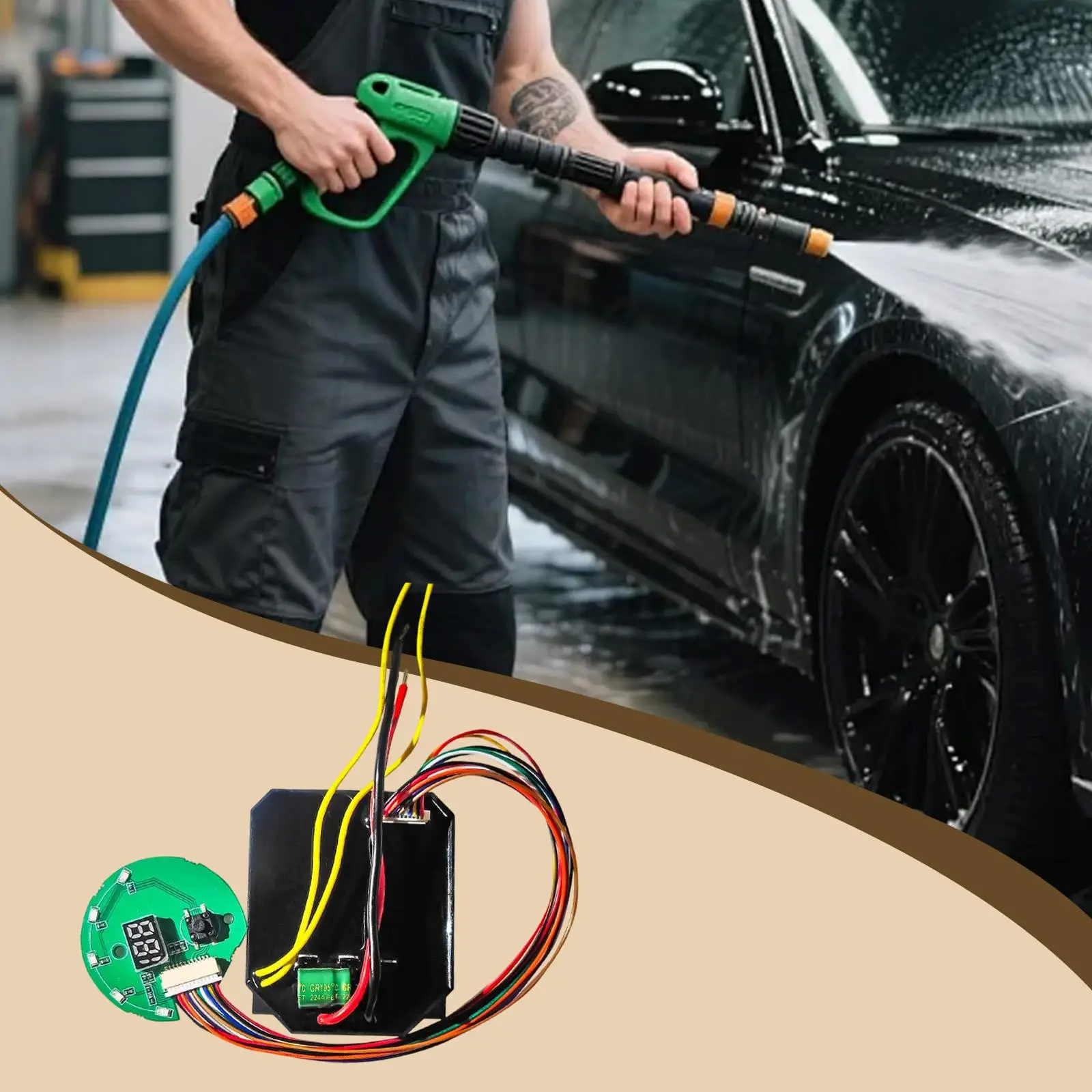 Car Washing Accessories Brushless Controller Panel Digital Display Control Board for High Pressure Cleaner with Battery