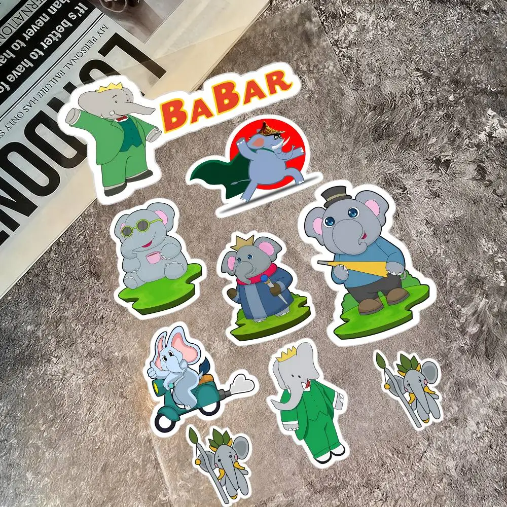 Babar The E-lephant Stickers Auto Body Bumper Windows Motorcycle Laptop Walls Vinyl Decal Car Tuning Accessories