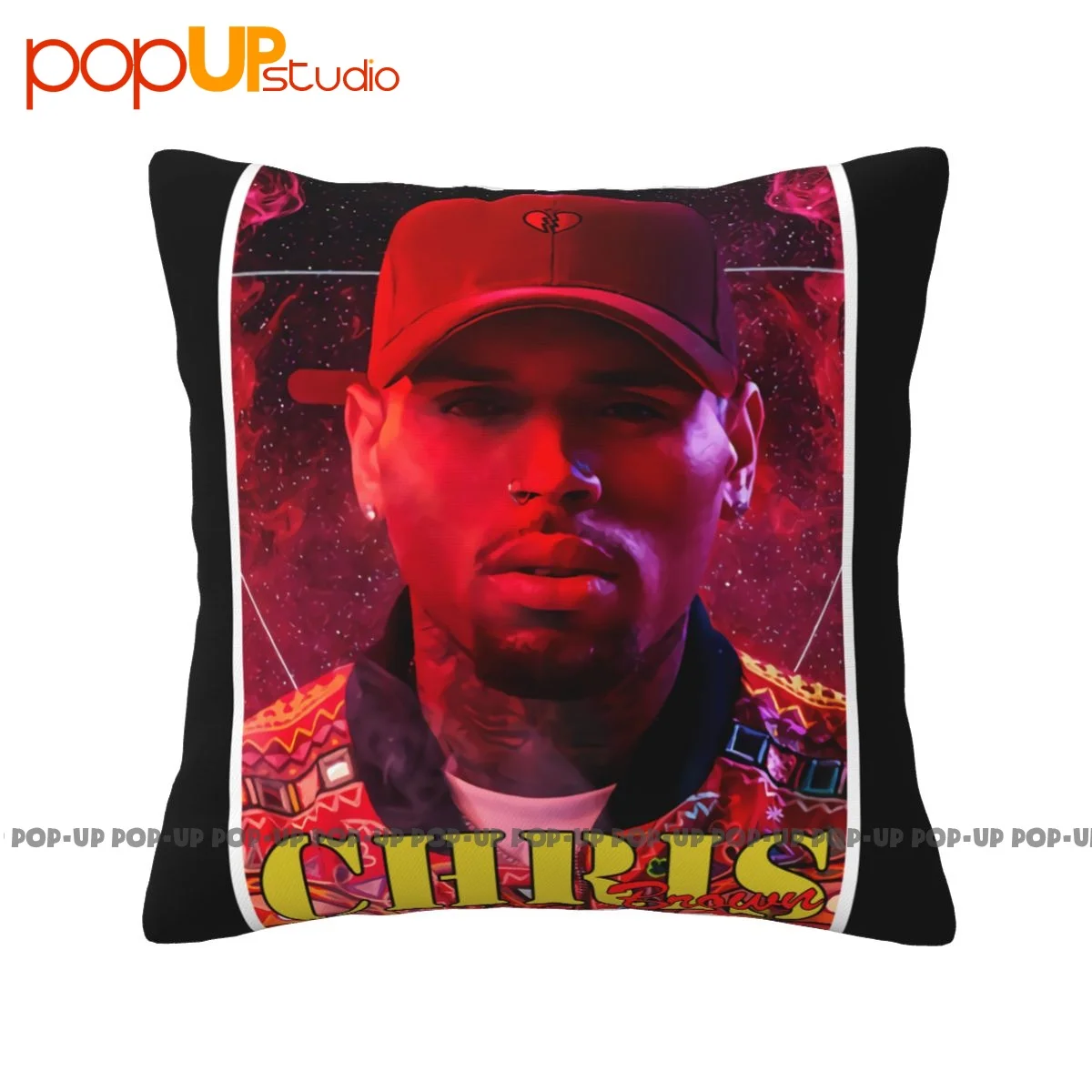 Thick Chris Brown Pillowcase Throw Pillow Cover Washable