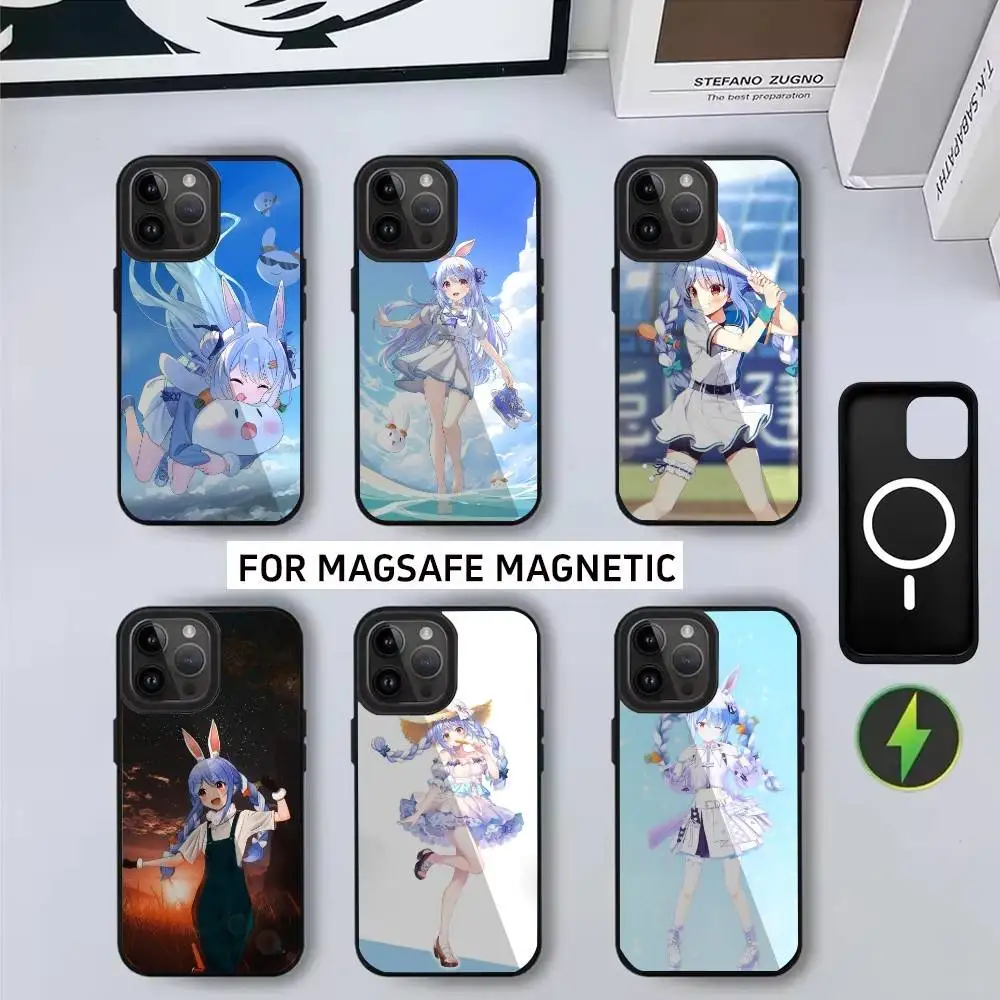 

VTuber U-Usada P-Pekora H-Hololive Phone Case For iPhone17,16,15,14,13,12,11 Plus,Pro Magnetic with Magsafe Wireless Charging