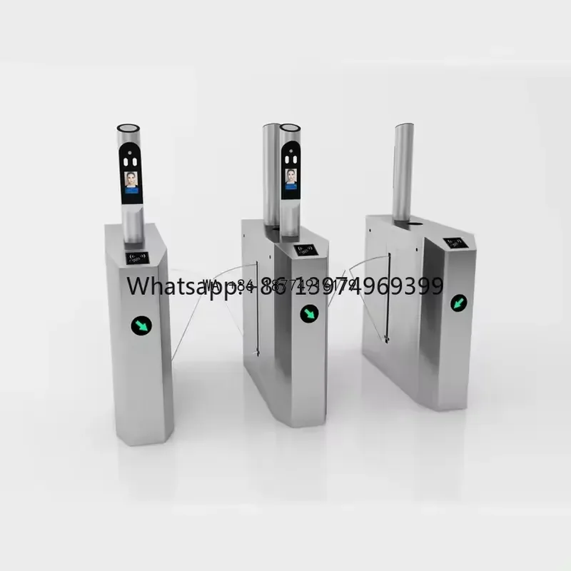 wmwmnu OEM/ODM Access Control System Face Recognition Flap Barrier Turnstile Gate Access Control with RFID Card Reader