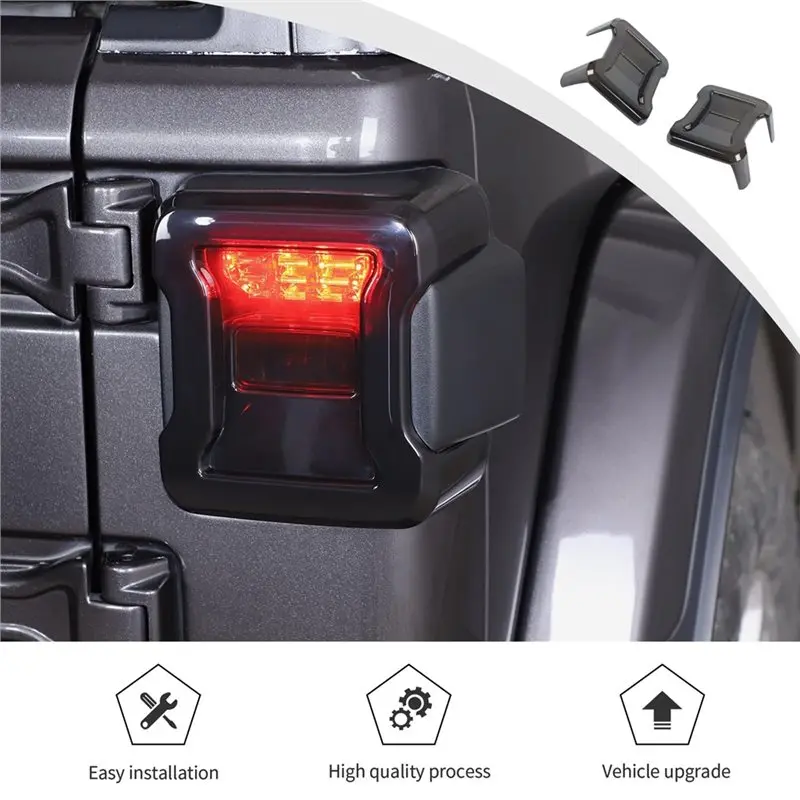 Reliable-Tail Light Cover Taillight Guard Protector Exterior Accessories For Jeep Wrangler JL 2018-2025 Rear Light Cover Trim