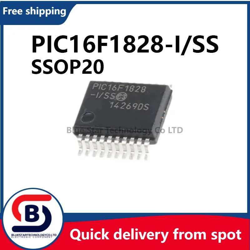 จัดส่งฟรี 10-50 ชิ้น/ล็อต PIC16F1828-I/SS PIC16F1828 16F1828 SSOP20 Quick การจัดส่งจากจุด