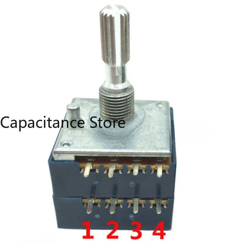 5PCS Dual volume potentiometer RK27 type 50KA 100KA 8-pin with tap and equal sound 25mm flower shaft