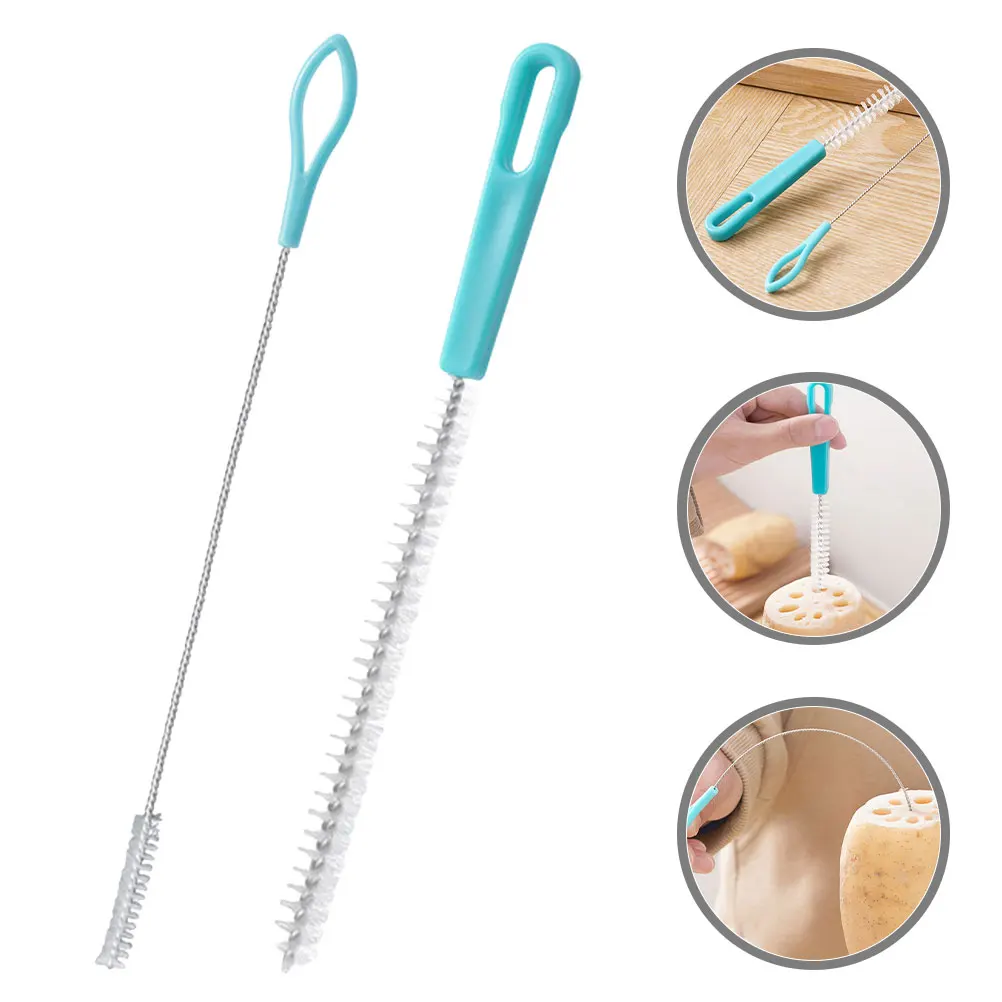 

4pcs Lotus Root Cleaning Brush Set Soft Bristle Spiral Brushes For Baby Bottle Straws Icing Nozzles Narrow Neck Bottles