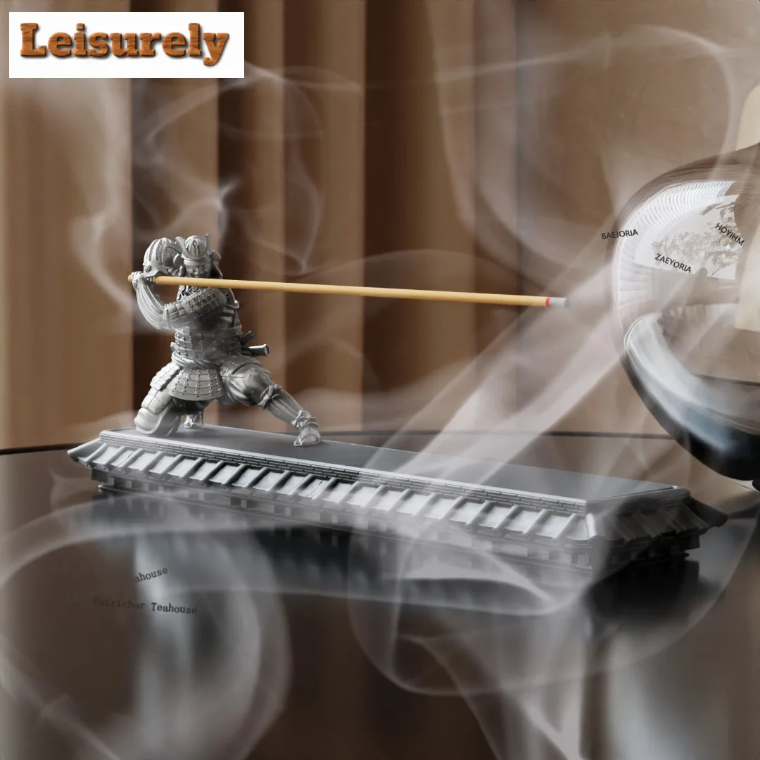 Ash Line Warrior Knight Incense Holder Mist Smoking Steamers Incense Burners Aromatherapy Censer Chinese Tea Set Ornaments Gifts
