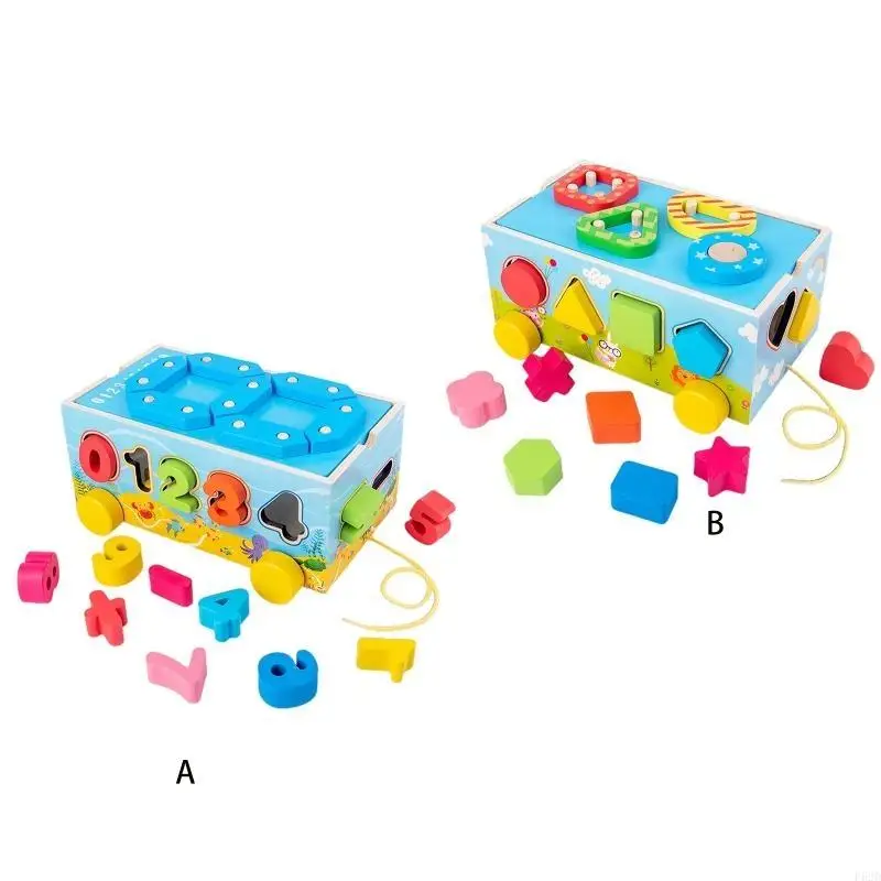 F62Dシェイプ番号マッチング数学バスおもちゃ早期学習おもちゃカーニバルパーティーの好意