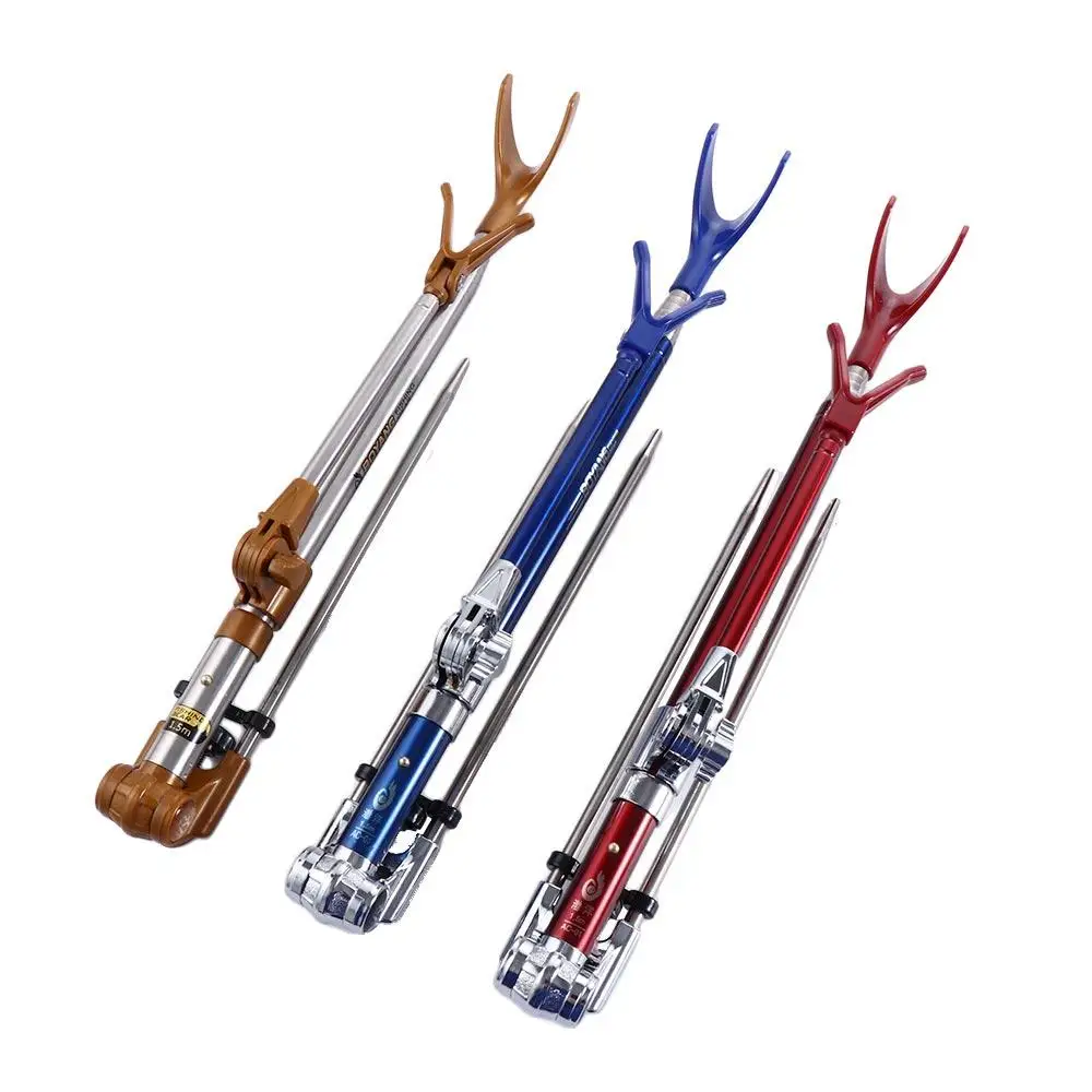 Telescopic Anti-rotation 1.5M 1.7M 2.1M 2.3M Double Groove Fishing Pole Holder Fishing Rods Holder Hand Rod Fishing Bracket image 2