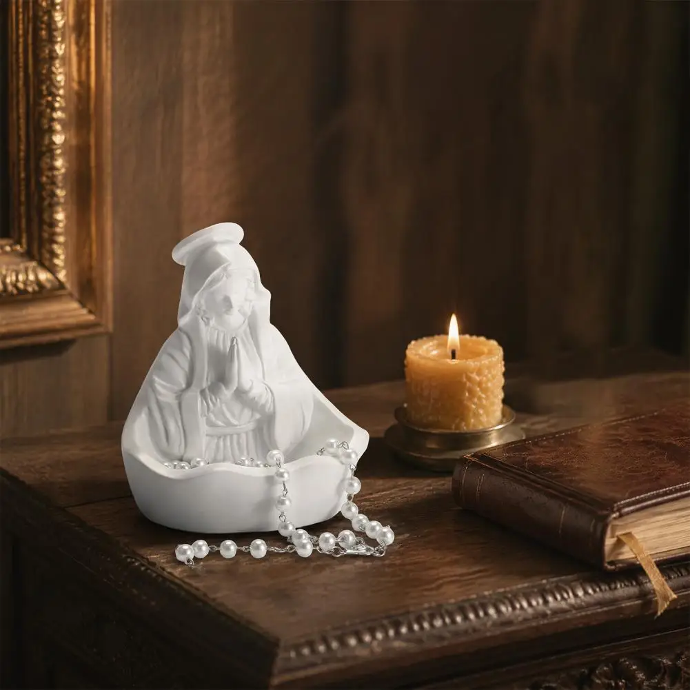 Gifts for Mother Catholic Gifts for Women Lady of Grace Statue Mary Rosary Holder Blessed Mother Figurine Catholic for Women