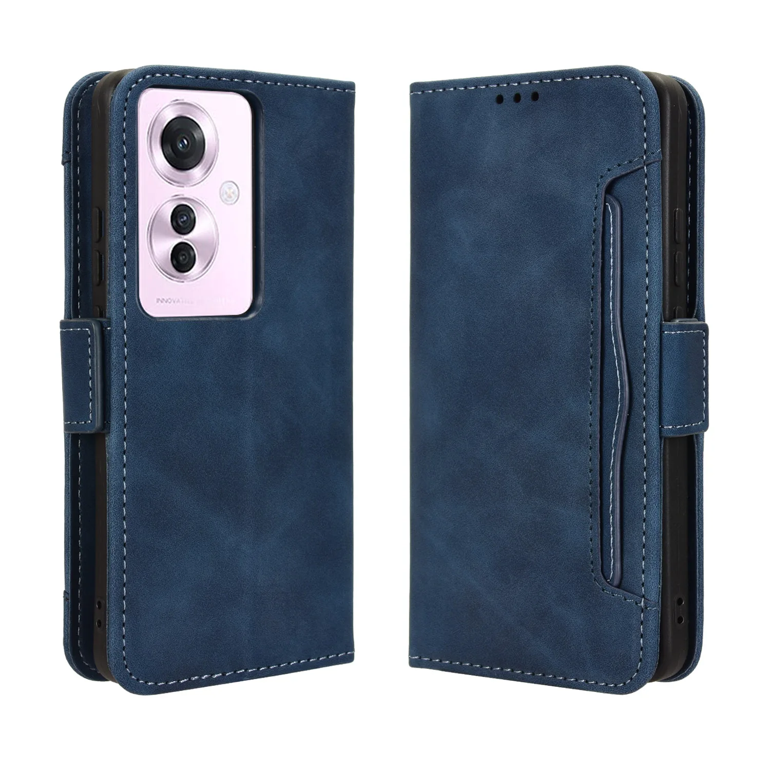 For OPPO Reno 11A/Magellan Case Luxury Leather Phone Case for Reno11A Separate type Many Card Slot Wallet Magnetic Buckle Cover