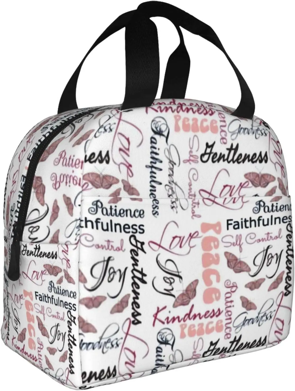 Christian Fruit Of The Spirit Butterflies Lunch Bag Insulated Lunch Bag Lunch Box For Women Men