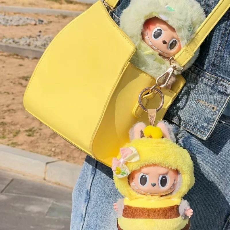 Pumpkin Clothes Halloween 15 17cm For Labubu Doll Pumpkin Multiple series Fluffy Clothing Overalls With Hat Clothing Accessories