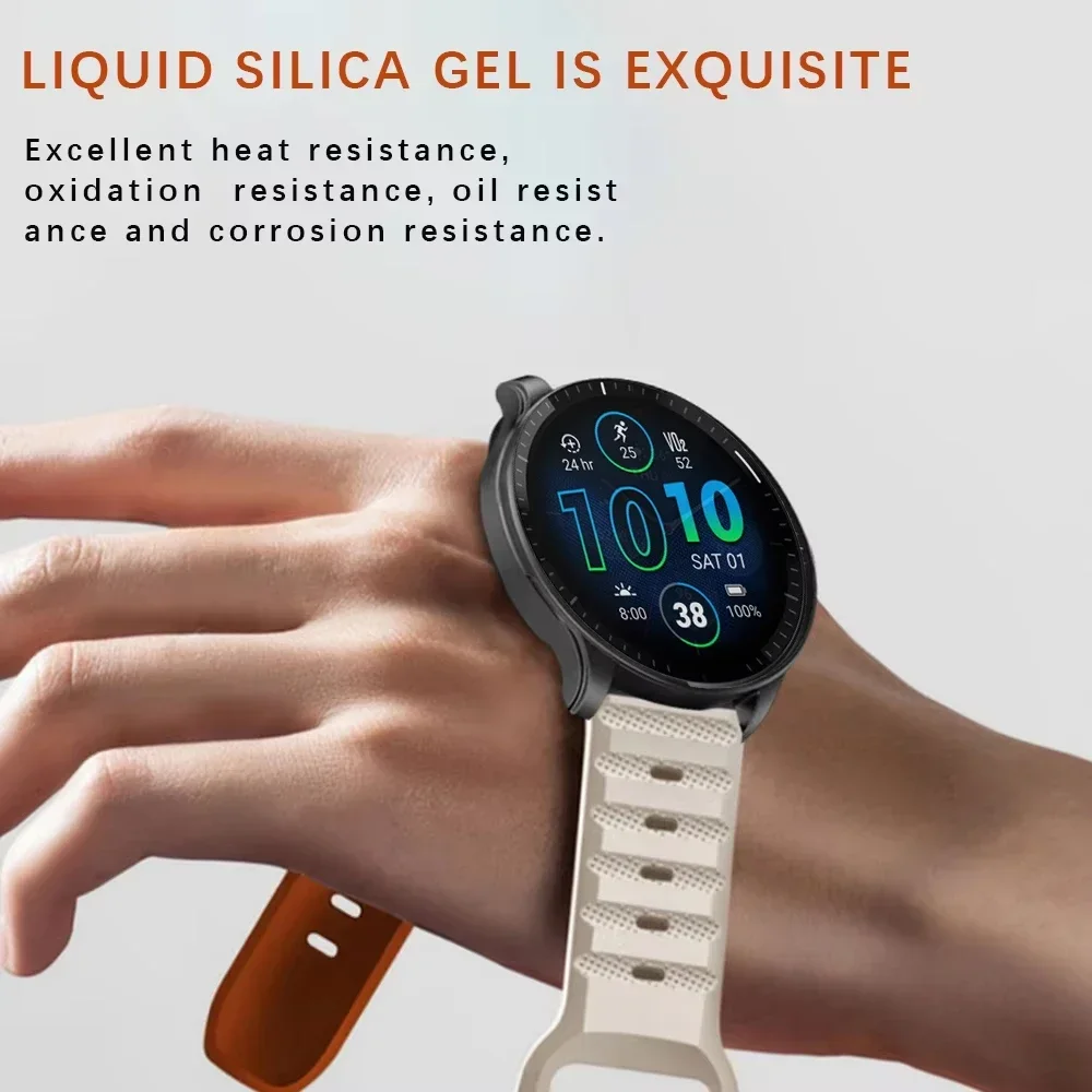 20 مللي متر 22 مللي متر سيليكون حزام ل Garmin Forerunner 965 955 265 255 165 55 تنفس سوار مريح ل Garmin Venu 3 2 Correa