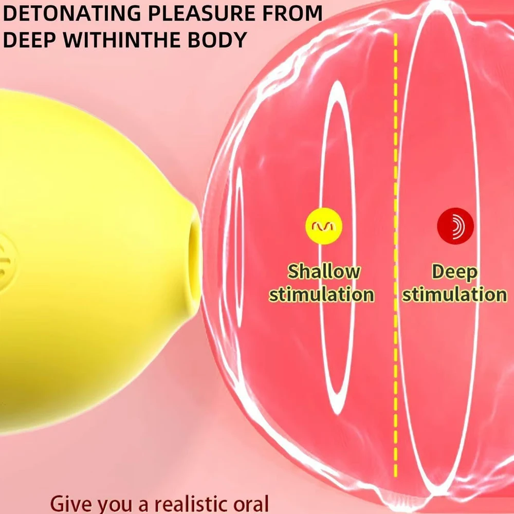 Lemon Clitoral Sucker Vibrator With 10 Powerful Sucking Modes_voghion.com