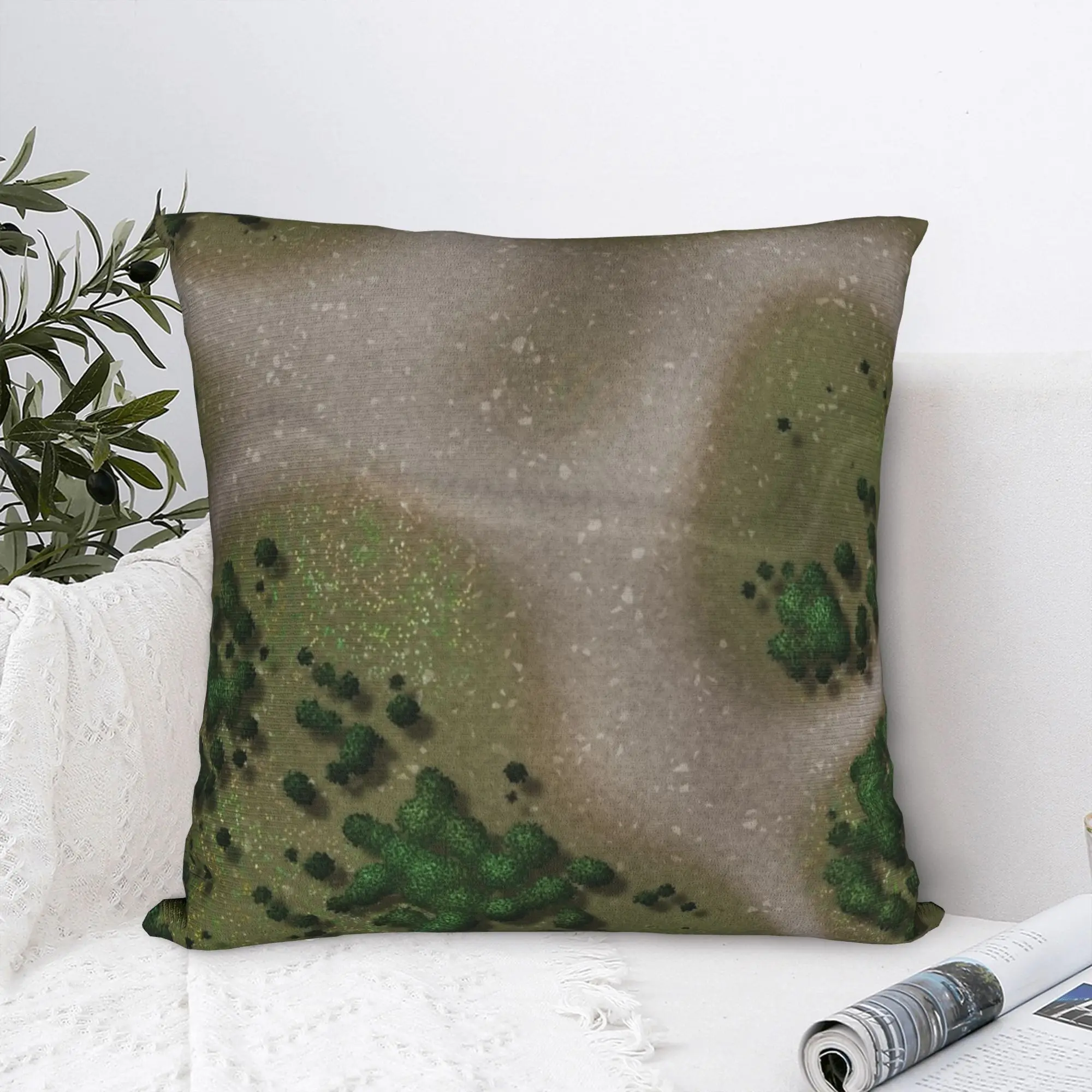 Printing Forest Trails Battle Map RPGs Miniature Pillowcase Fabric Cushion Cover Table Top Gaming Pillow Case Cover Dropshipping