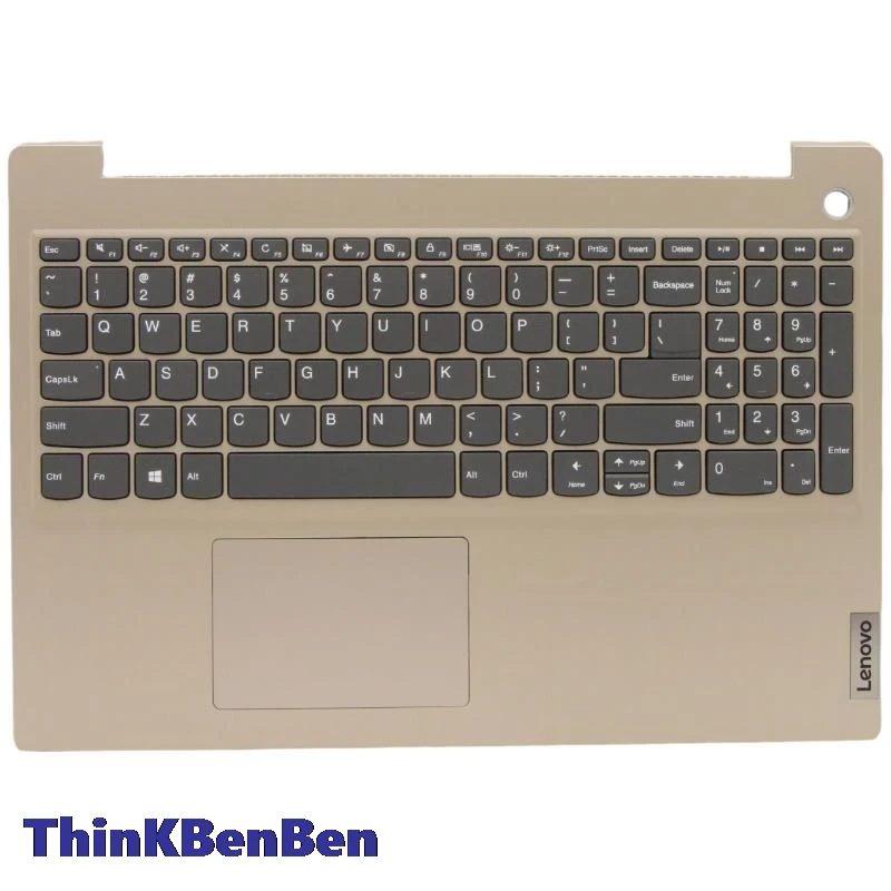 US English Almond Keyboard Upper Case Palmrest Shell Cover For Lenovo Ideapad 3 15 IIL05 ARE05 IGL05 TL05 ADA05 IML05 5CB1C72442