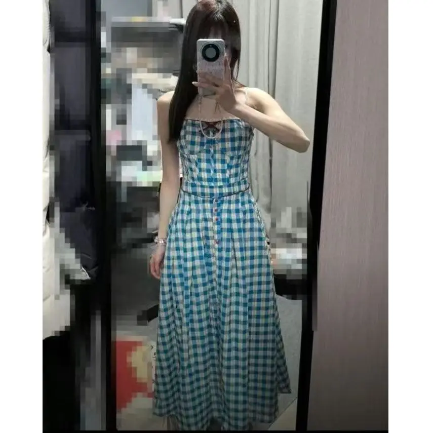 Vestidos sin mangas para mujer, novedad de primavera, gasa, lunares, círculo, estampado con estampado gráfico, patrones coloridos de neón para ir al trabajo Y2K