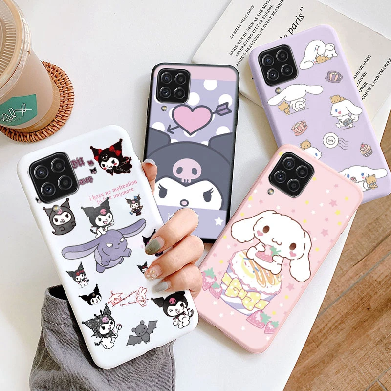 Dla Samsung Galaxy A12 5G M12 F12 Silikonowe etui na telefon Cute Funny Sanrio Kuromi Melody Cartoon Coque Soft Funda For GalaxyA12 Bag