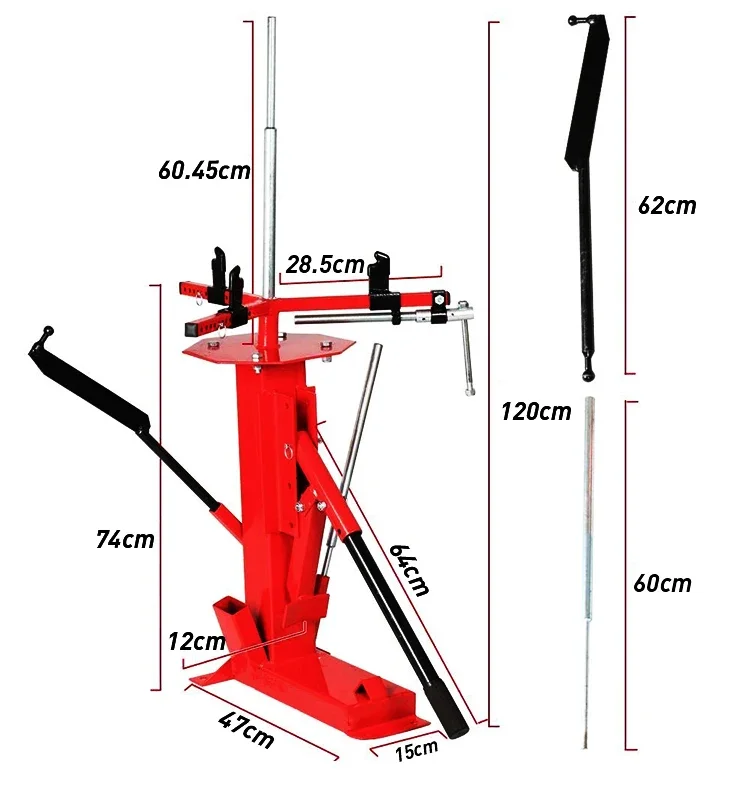 Manual Portable Tire Changer Motorcycle Tubeless Tyre Raking Machine Multifunctional Electric Vehicle Tire Removal Tool