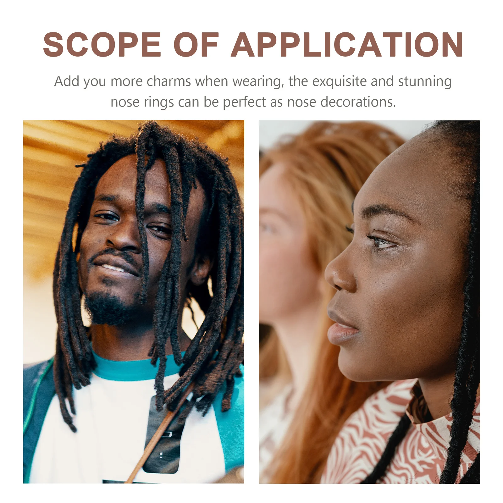 

5pcs Jewelry Women Fake Clip Cuffs No Piercing Adjustable Skin Friendly False Nose Rings Ring Gift