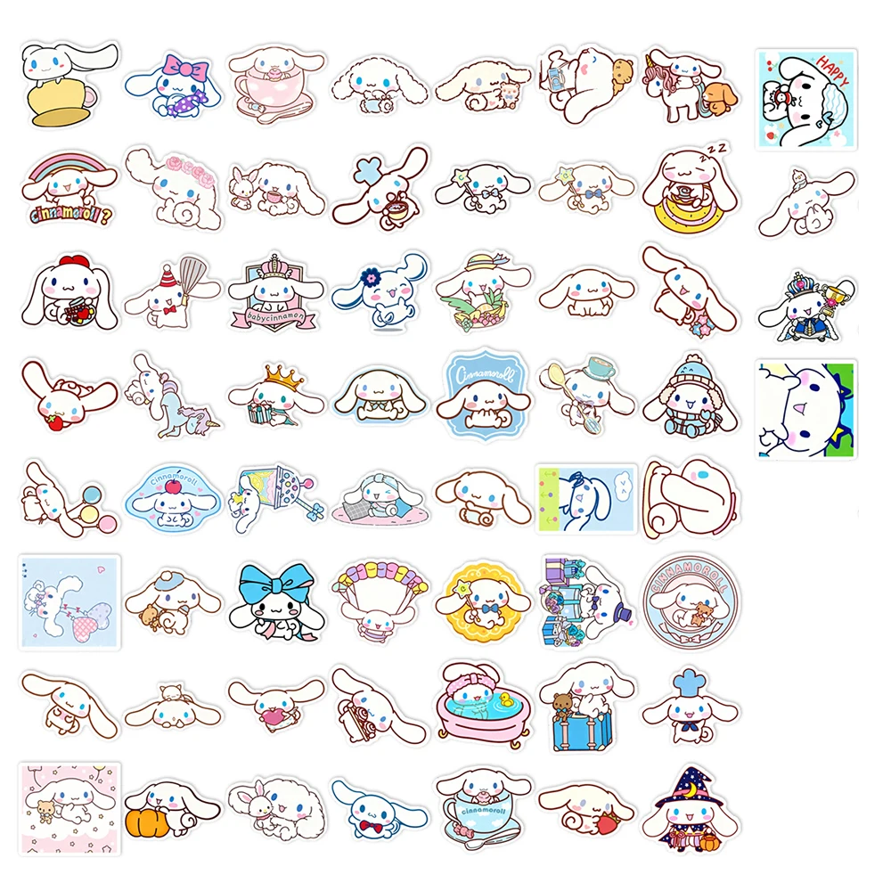 10/30/60 قطعة لطيف سينامورول ملصقات الكرتون Kawaii الشارات اللعب الشارات مقاوم للماء DIY بها بنفسك القرطاسية جدار سانريو ملصق بالجملة